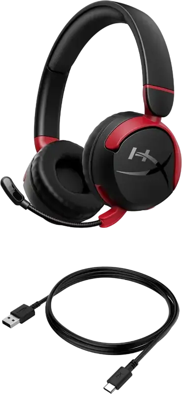 Casca Gaming Wireless HyperX Cloud Mini 7G8F1AA, Bluetooth 5.3, Limita Audio 85dB, Difuzoare 30mm, Perete Memory Foam, Baterie 25h, Negru