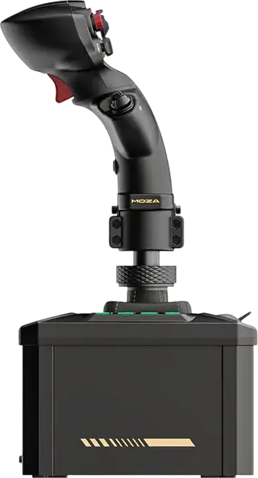 MOZA AB6 Flight Simulator AS017 Force Feedback Base and MHG Flight Stick, 6 N·m Peak Torque, Dual Servo Motors, Carbon Fiber Composite, PC Windows