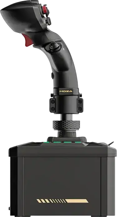 MOZA AB6 Flight Simulator AS017 Force Feedback Base and MHG Flight Stick, 6 N·m Peak Torque, Dual Servo Motors, Carbon Fiber Composite, PC Windows