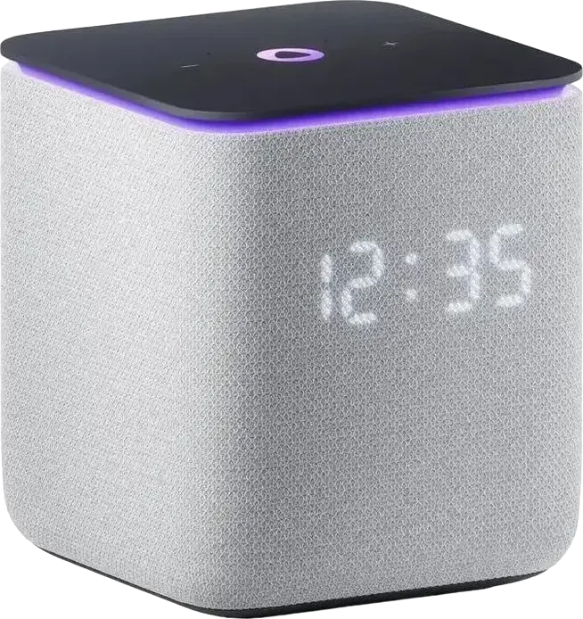 Boxă Inteligentă Yandex Station Midi YNDX-00054 cu Asistent Vocal Alisa, YandexGPT, Hub Zigbee, Putere 24W RMS, Bluetooth 5.0, Wi-Fi, Ceas LED, Culoare: Gri