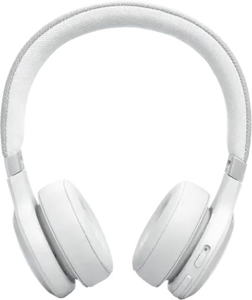 Casca JBL LIVE 670NC Wireless On-Ear, Anulare Adaptiva a Zgomotului, Baterie 65h, Bluetooth 5.3, Personi-Fi 2.0, Sunet Spatial, Alb
