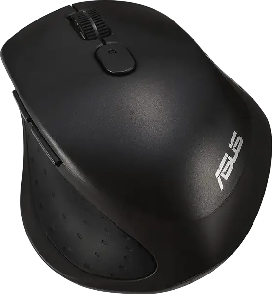 ASUS MW203 Multi-Device Wireless Silent Mouse, Black, Bluetooth & 2.4GHz RF, Optical 2400 DPI, Silent Switches, Windows & Chrome OS Compatible