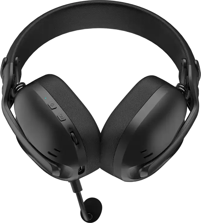 Игровая гарнитура HATOR Hyperpunk 3 Wireless, Черная, Hi-Res LDAC, гибридный ANC, драйверы 40мм, 2.4ГГц/Bluetooth 5.4/провод, THX Spatial Audio+, съемный микрофон, до 45ч работы