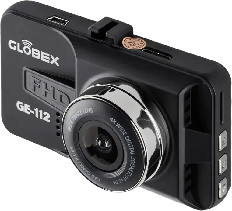Cameră auto DVR Globex GE-112, Full-HD 1080P, Negru