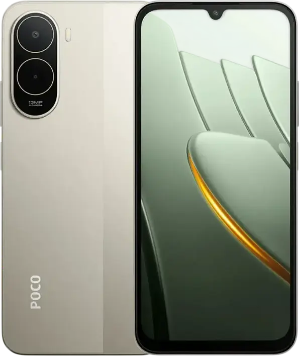 Смартфон Xiaomi Poco C81 Pro, 128ГБ, Золотистый, экран 6.9 дюйма 120Гц IPS LCD, процессор Unisoc T7250 Octa-core, аккумулятор 6000мАч, Android 15 HyperOS 3, камера 13МП, NFC
