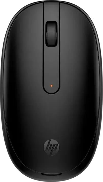 Mouse Wireless HP 240 Bluetooth, Jet Black, 1600 DPI, Mouse Optic Compact, Dimensiuni 107 x 60.5 x 29.31 mm, Alimentare cu Baterie AA, Periferic Portabil pentru Laptop și PC