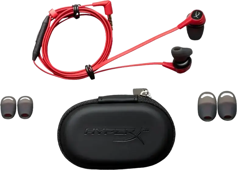Căști gaming HyperX Cloud Earbuds II, Cu fir, Roșu