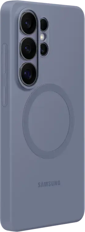Samsung Galaxy S26 Ultra Silicone Magnet Case, Blue Violet Soft-Touch Protective Cover with Built-in Magnets for Wireless Charging and Magnetic Accessories