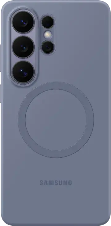 Samsung Galaxy S26 Ultra Silicone Magnet Case, Blue Violet Soft-Touch Protective Cover with Built-in Magnets for Wireless Charging and Magnetic Accessories