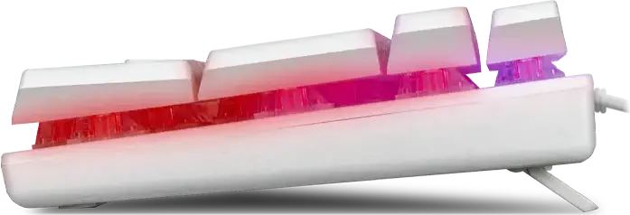 SVEN KB-G9200 Mechanical Gaming Keyboard, Full-size 104 Keys, Hot-Swap Red Linear Switches, RGB Backlight, Double-shot Keycaps, N-Key Rollover, White