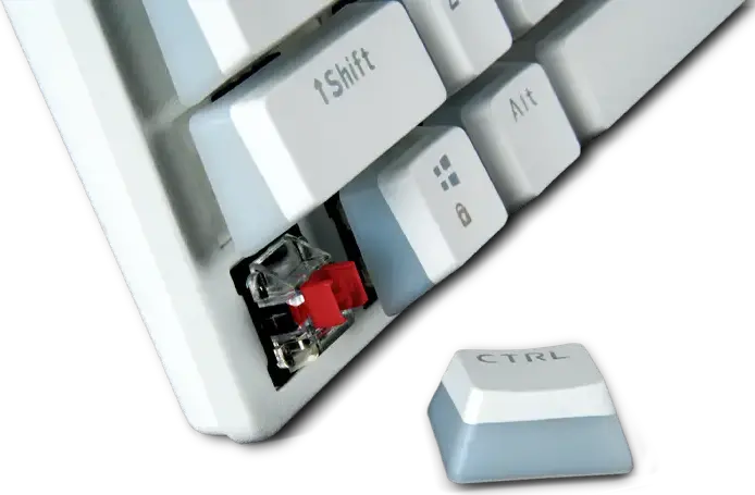SVEN KB-G9200 Mechanical Gaming Keyboard, Full-size 104 Keys, Hot-Swap Red Linear Switches, RGB Backlight, Double-shot Keycaps, N-Key Rollover, White
