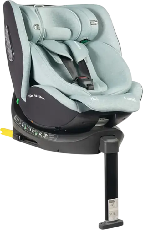 Caretero Lumi i-Size 360 Degree Rotating Car Seat, ECE R129/03, ISOFIX with Support Leg, 0-36 kg, 40-150 cm, Birth to 12 Years, 5-Point Harness