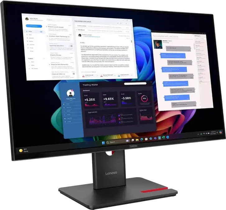 27" Monitor Lenovo ThinkVision T27UD-40, IPS 3840x2160 4K UHD, Negru