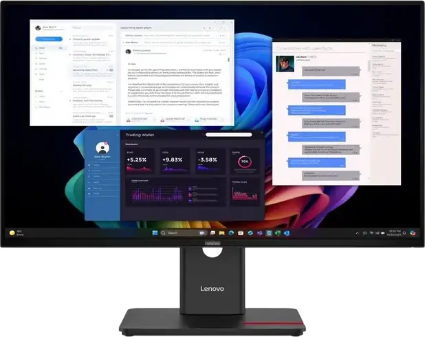 Монитор Lenovo ThinkVision T27UD-40 27 дюймов 4K UHD IPS, 3840x2160, 60Гц, 4мс, 99% sRGB, USB-C Hub, Регулировка по высоте, Pivot, Антибликовый, Черный