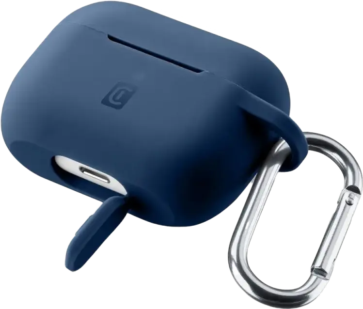 Cellularline Bounce Protective Case for AirPods 3, Soft-Touch TPU Silicone Cover with Carabiner Hook, Wireless Charging Compatible