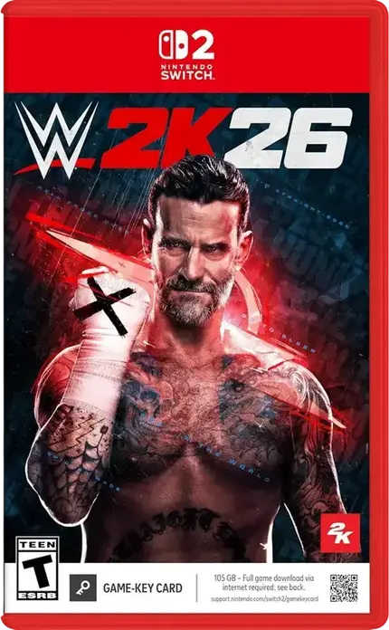WWE 2K26 для Nintendo Switch 2 — файтинг, цифровой код активации (Game-Key Card), режим Universe Creation Wizard и Watch Show, размер 105 ГБ