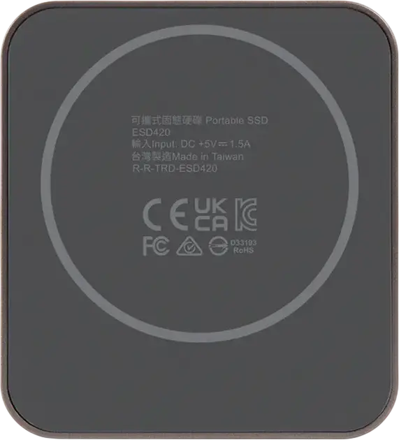 Transcend ESD420 Portable SSD 1TB USB 3.2 Gen 2x2 20Gbps Type-C External Drive 2000MB/s Read/Write MagSafe Compatible MIL-STD-810G Iron Gray