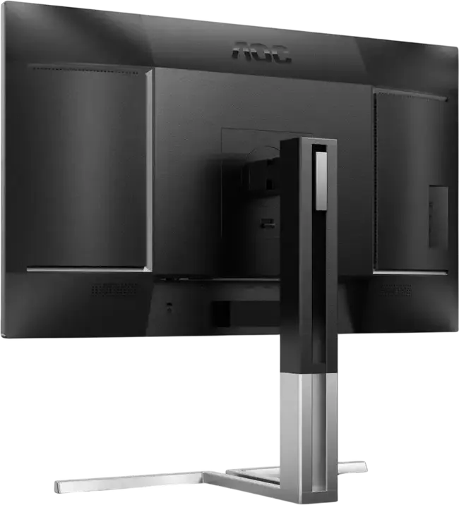 AOC Q27U3CV Graphic Pro 27" QHD IPS QD Monitor, 2560x1440, HDR400, 98% DCI-P3, USB-C 96W PD, RJ45, Daisy Chain, Height Adjustable Stand, Silver