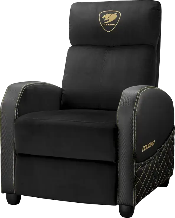 Scaun Gaming Cougar Ranger Elite, Țesătură, PU Piele, Auriu