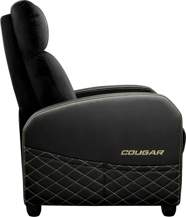 Cougar Ranger Elite CGR-RAE-GLB Gaming Sofa Recliner, Breathable Velvet and PVC Leather, 160 Degree Recline, Foldable Footrest, Max 135kg Support