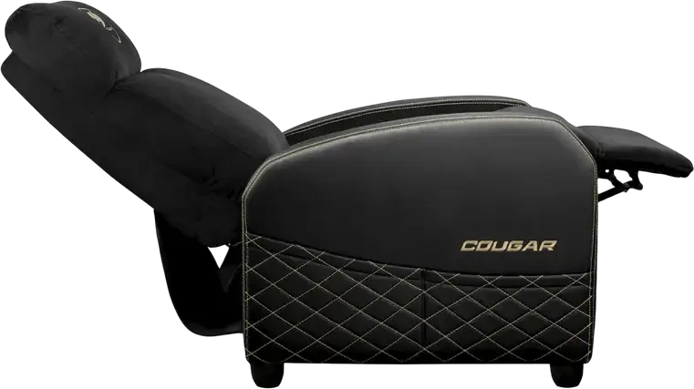 Cougar Ranger Elite CGR-RAE-GLB Gaming Sofa Recliner, Breathable Velvet and PVC Leather, 160 Degree Recline, Foldable Footrest, Max 135kg Support