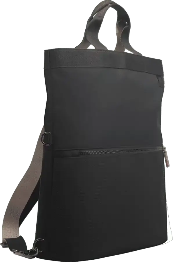 HP 14-inch Convertible Laptop Backpack Tote 9C2H1AA, Black, Fits up to 14.1" Laptops, RFID-blocking Pocket, Trolley Pass-through, Recycled Material