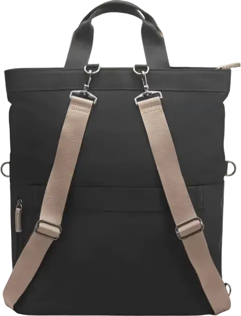 HP 14-inch Convertible Laptop Backpack Tote 9C2H1AA, Black, Fits up to 14.1" Laptops, RFID-blocking Pocket, Trolley Pass-through, Recycled Material