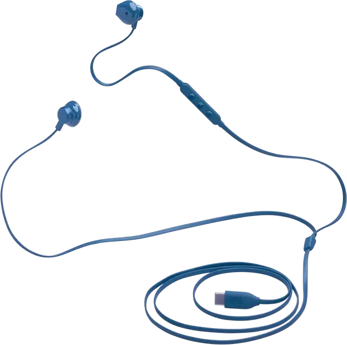 JBL Tune 305C USB-C In-Ear Headphones, Hi-Res Audio, 12.5mm Dynamic Drivers, Pure Bass Sound, Built-in Mic and Remote, Tangle-Free Flat Cable