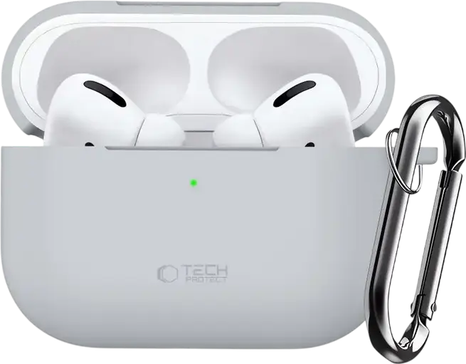 Tech Protect Protective Silicon Case for Apple AirPods Pro 3 with Metal Hook Carabiner