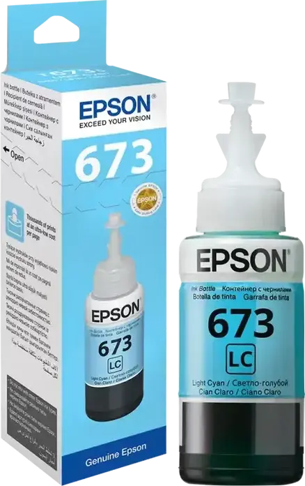 Epson T673 Dye-based Ink Bottle 70ml for L800 L805 L810 L850 L1800 Photo Printers, High Yield 1900 Photos