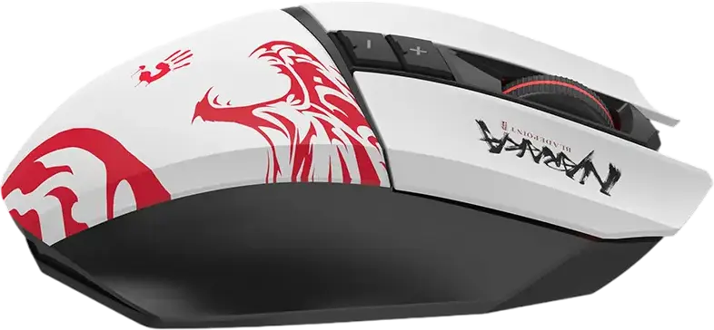 Bloody R36 Ultra Dual Mode Wireless Gaming Mouse, Alpha 12K Engine, 12000 CPI, 1ms Low Latency, 7 Programmable Buttons, 300 IPS, 300mAh Battery