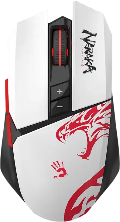 Bloody R36 Ultra Dual Mode Wireless Gaming Mouse, Alpha 12K Engine, 12000 CPI, 1ms Low Latency, 7 Programmable Buttons, 300 IPS, 300mAh Battery