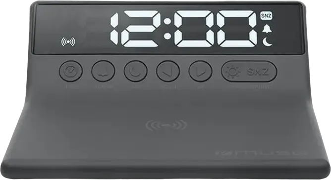 Ceas cu alarmă MUSE M-168 WI, Negru