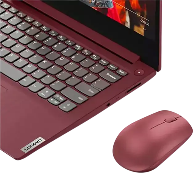 Mouse Wireless Lenovo 530, Roșu, Receptor Nano USB 2.4 GHz, Senzor Optic 1200 DPI, Design Ergonomic Ambidextru, Finisaj Soft Touch, Plug-and-Play
