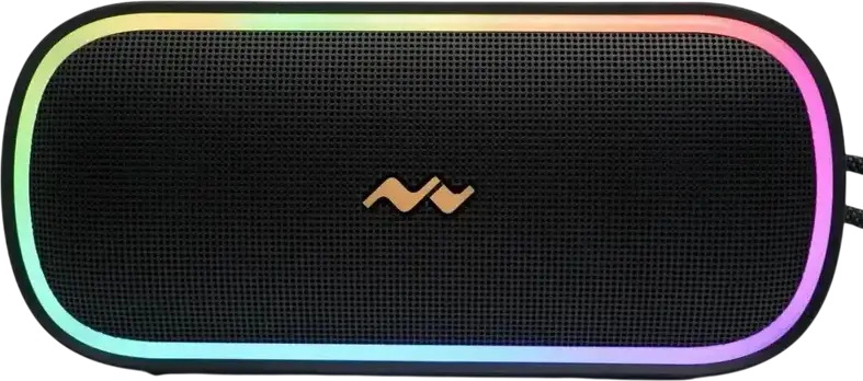 Boxa Portabila Bluetooth 6.0 Mova S1 RGB, Putere 20W RMS, Rezistenta la Apa IPX7, Iluminare RGB, Cititor Card TF, Microfon Incorporat, Negru