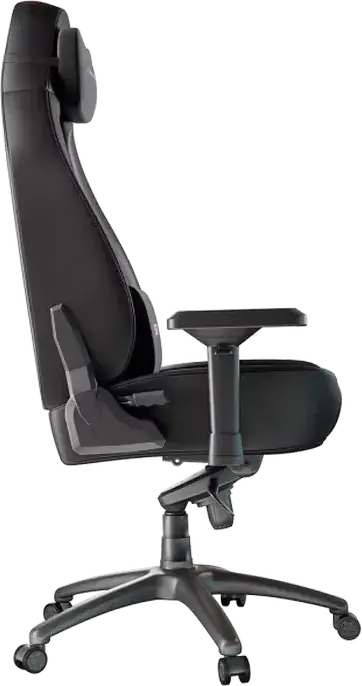 Scaun Gaming Proove Unit GCNT0001001, Piele PU Neagra, Cotiere 4D Reglabile, piston Clasa 4, Baza Aluminiu, Inclinare Spatar 170 Grade, Suporta 150kg