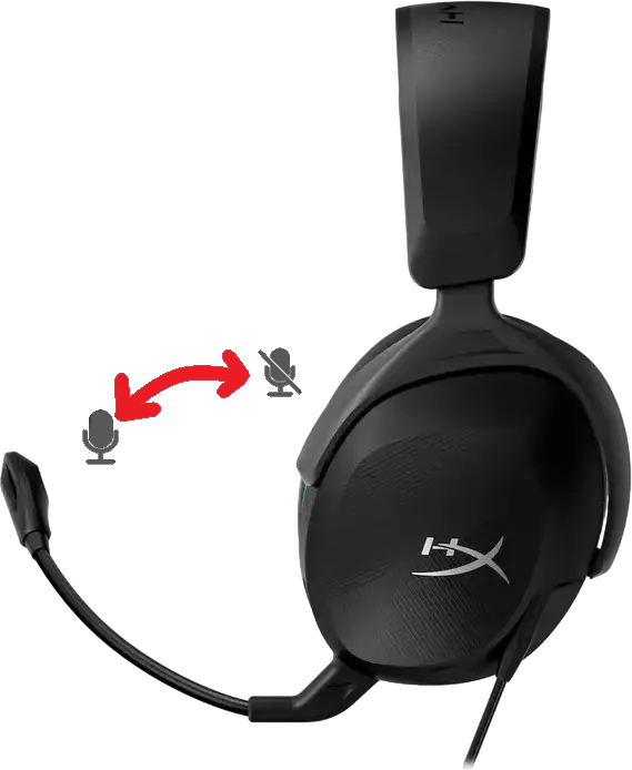 HyperX CloudX Stinger 2 Core Gaming Headset for Xbox Series X|S and Xbox One, Wired 3.5mm, 40mm Dynamic Drivers, Noise-Cancelling Swivel-to-Mute Mic, Black