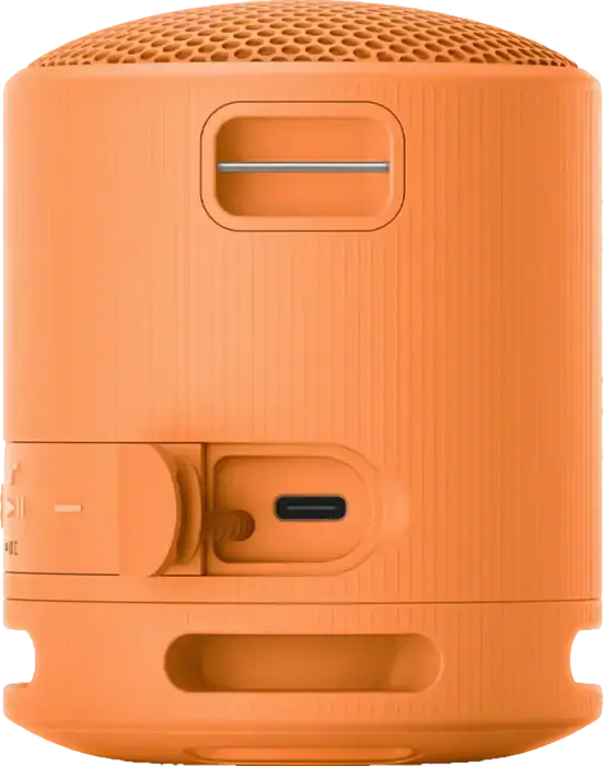 Портативная беспроводная Bluetooth-колонка Sony SRS-XB100, цвет Оранжевый, защита IP67, до 16 часов работы, USB-C, поддержка Stereo Pair, мощность 2.5 Вт