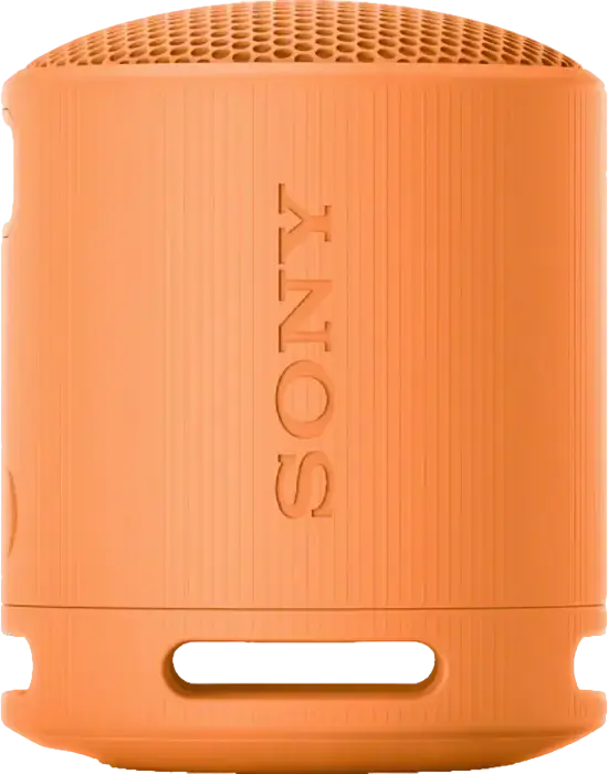 Портативная беспроводная Bluetooth-колонка Sony SRS-XB100, цвет Оранжевый, защита IP67, до 16 часов работы, USB-C, поддержка Stereo Pair, мощность 2.5 Вт