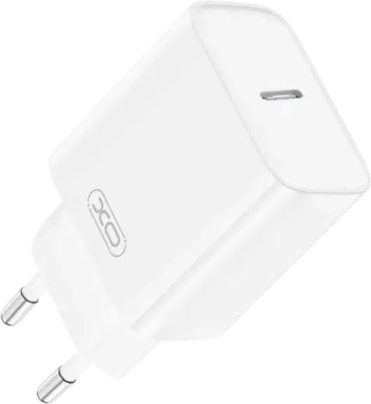 XO Design CE32 Wall Charger 20W USB-C PD 3.0 Fast Charger, EU Plug, ABS PC Material, White
