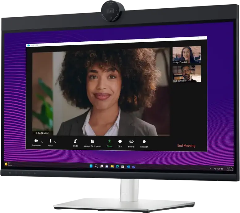 Monitor Dell P2724DEB 27 inch IPS WQHD 2560x1440, Hub USB-C cu Power Delivery 90W, Switch KVM, Ethernet RJ45, Camera IR 4MP, Difuzoare Integrate, Argintiu