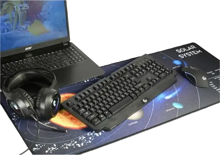 Gembird MP-SOLARSYSTEM-XL-01 Gaming Mouse Pad, Solar System Cosmos Design, 900x350x3 mm, Textile Surface, Anti-slip Natural Rubber Base, Extra Wide