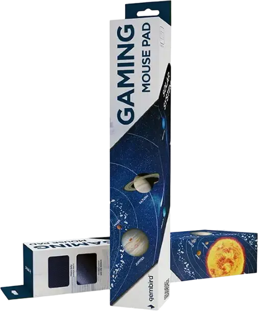 Gembird MP-SOLARSYSTEM-XL-01 Gaming Mouse Pad, Solar System Cosmos Design, 900x350x3 mm, Textile Surface, Anti-slip Natural Rubber Base, Extra Wide