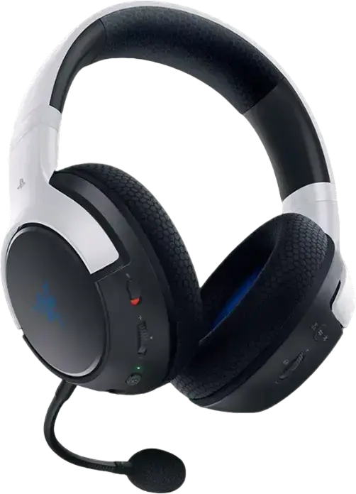 Căști gaming Razer Kaira HyperSpeed pentru PS5, Fără fir, Alb | Negru