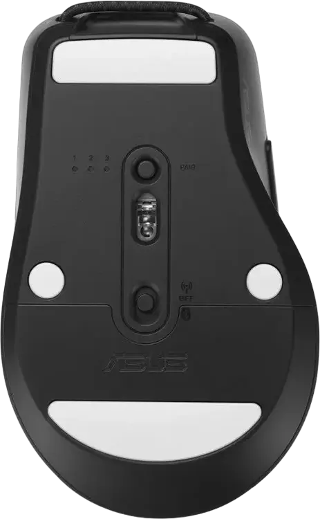 ASUS SmartO MD200 Wireless Mouse, Secret Black, Bluetooth & 2.4GHz RF, 4200 dpi Optical Sensor, 6 Programmable Buttons, 100% PTFE Feet, Silent Plus, Windows 11/10