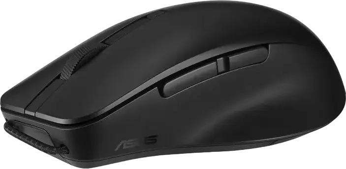 ASUS SmartO MD200 Wireless Mouse, Secret Black, Bluetooth & 2.4GHz RF, 4200 dpi Optical Sensor, 6 Programmable Buttons, 100% PTFE Feet, Silent Plus, Windows 11/10