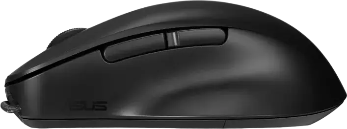 ASUS SmartO MD200 Wireless Mouse, Secret Black, Bluetooth & 2.4GHz RF, 4200 dpi Optical Sensor, 6 Programmable Buttons, 100% PTFE Feet, Silent Plus, Windows 11/10