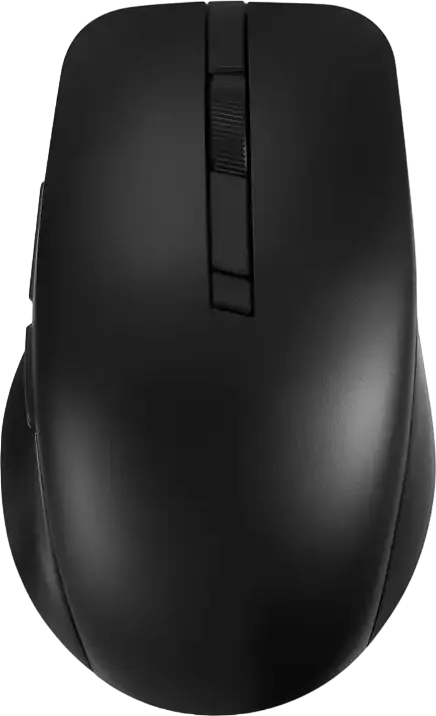ASUS SmartO MD200 Wireless Mouse, Secret Black, Bluetooth & 2.4GHz RF, 4200 dpi Optical Sensor, 6 Programmable Buttons, 100% PTFE Feet, Silent Plus, Windows 11/10
