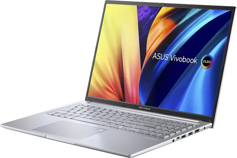 ASUS Vivobook 16 X1605VA Laptop, 16" WUXGA OLED Display, Intel Core i5-13420H, 16GB RAM, 512GB SSD, Fingerprint Reader, Backlit Keyboard, Cool Silver