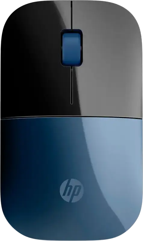 HP Z3700 Wireless Optical Mouse, Blue, 1200 DPI, 2.4GHz RF Connectivity, Ambidextrous Slim Design, 3 Buttons with Scroll Wheel, USB Nano Receiver